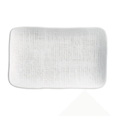Travessa Retangular Juta Echo Branca 27cm - Ela Decora